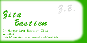 zita bastien business card